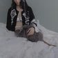fluffy feather long skirt【Delivery in March 2026】