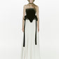 side ribbon corset velvet dress【Delivery in August 2025】