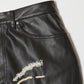 wrinkle stitch faux leather pants【Delivery in December】