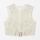 Gypsophila embroidery shear vest【Stock】