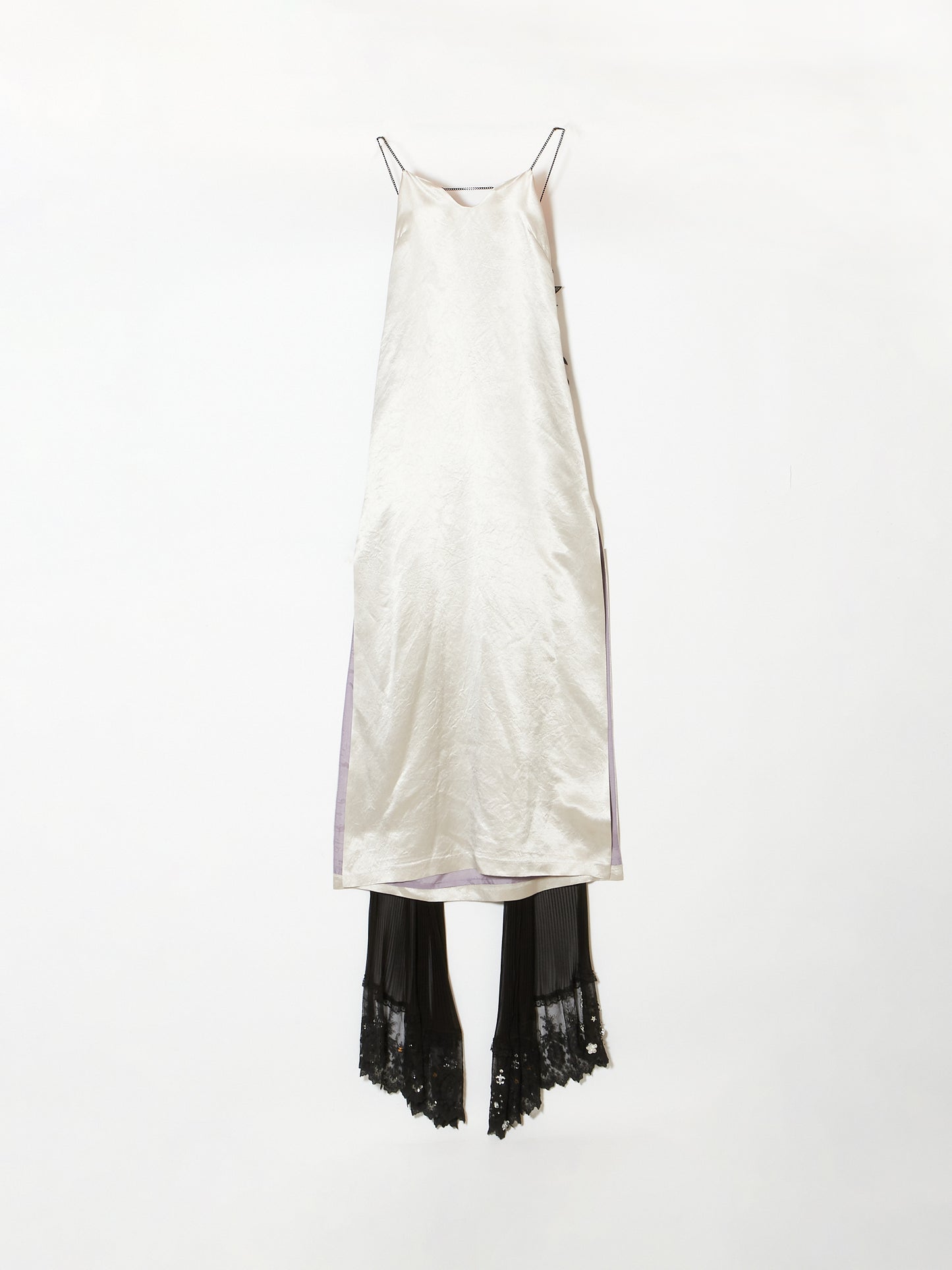 angel wing satin dress (silver)【Delivery in December】