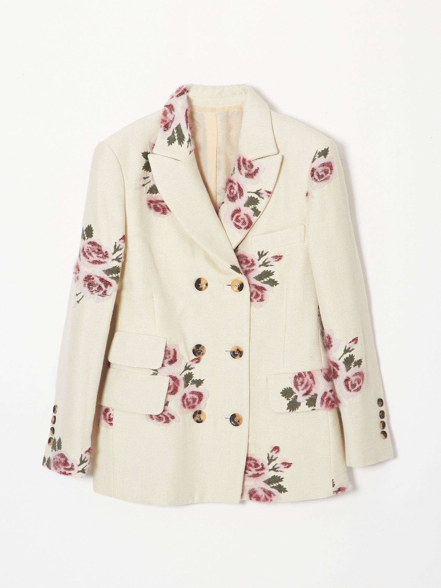 pink(yellow) rose jacquard jacket L【Delivery in August 2023】