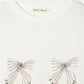 ribbon bijou T-shirt White【Delivery in January 2023】