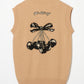 BlackCherry hand embroidery vest 【Stock】