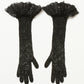 black lace mesh gloves
