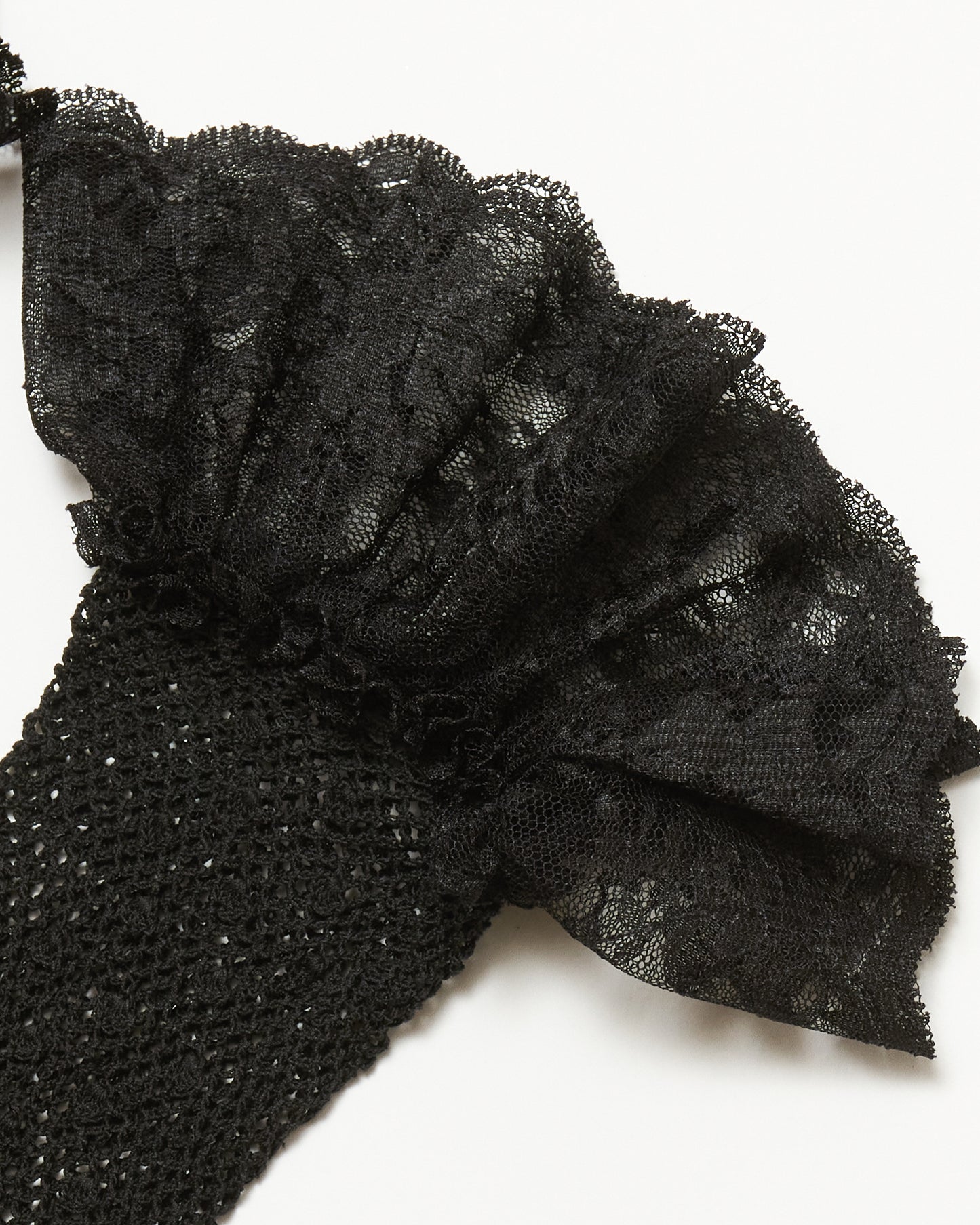 black lace mesh gloves