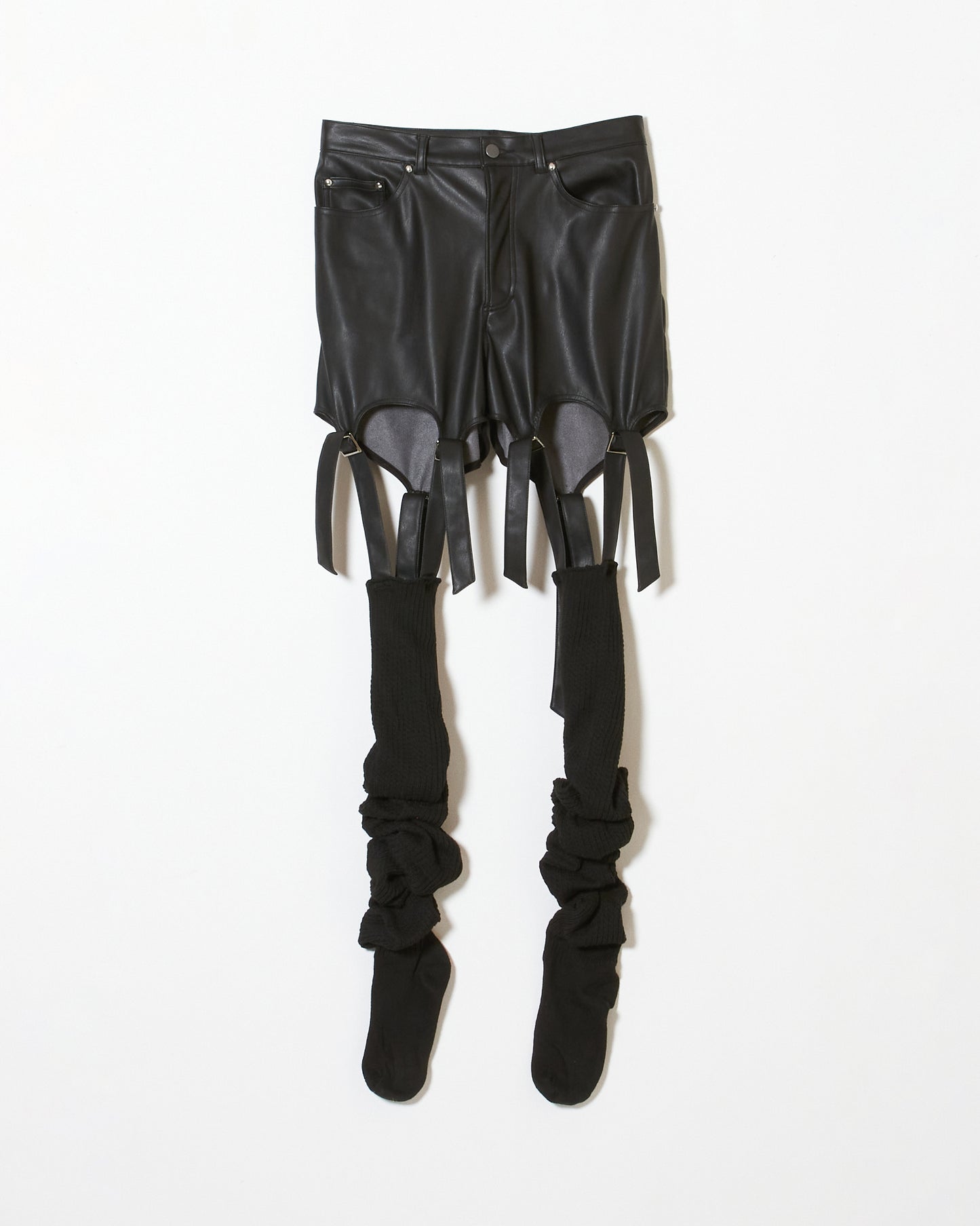 loose socks leather pants【Delivery in April 2023】