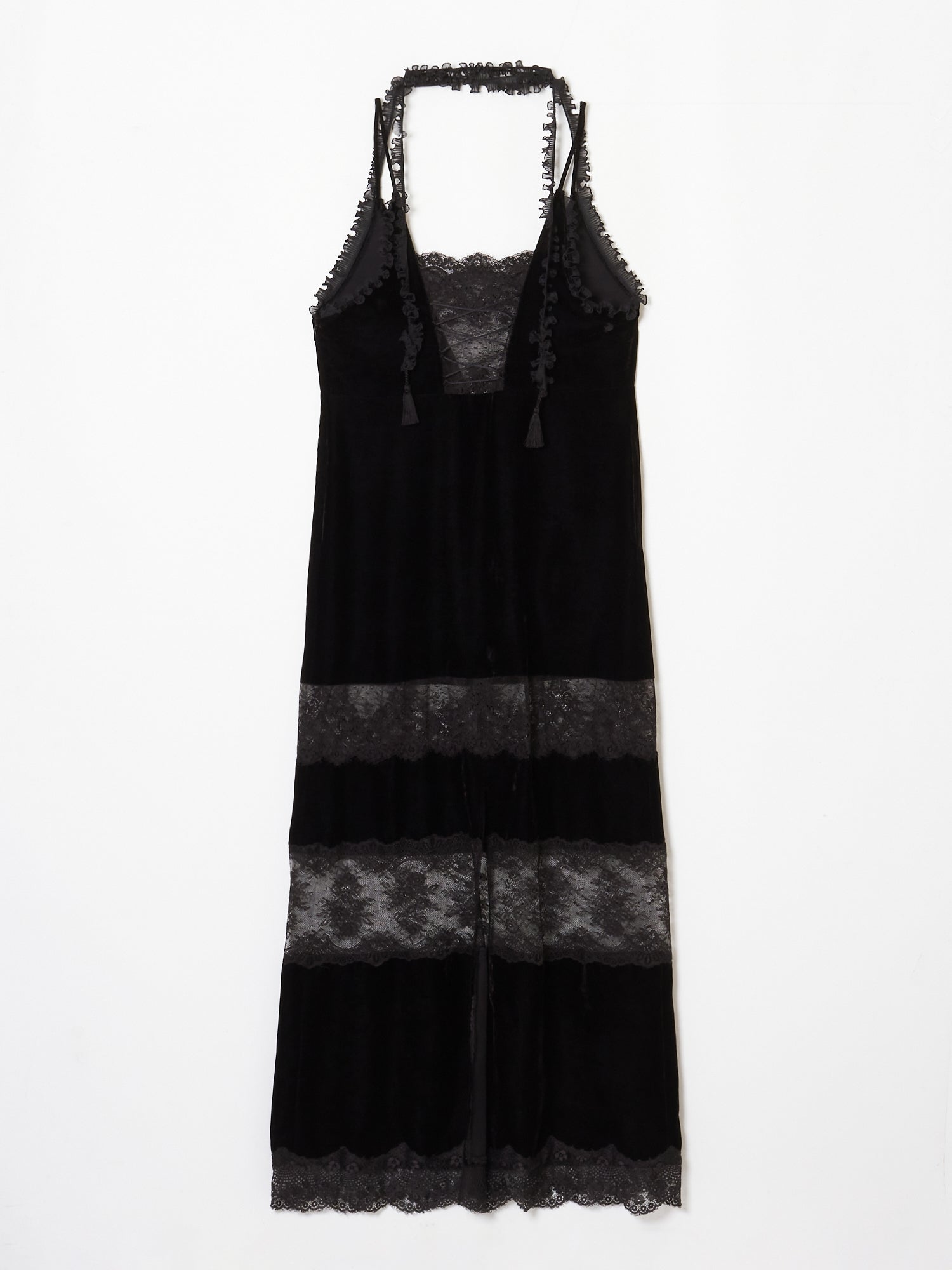 black lace velour camisole dress – tanakadaisuke