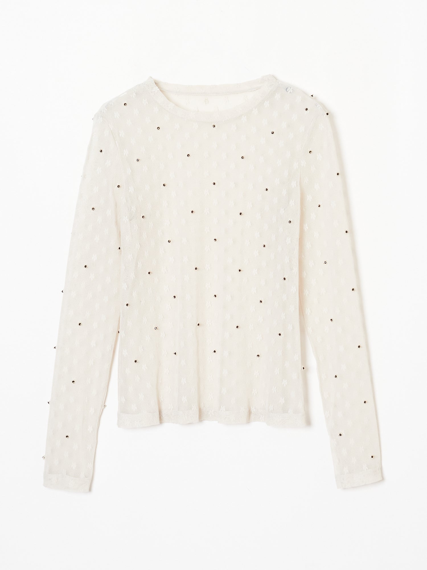 flower dots sheer tops【Delivery in January 2024】