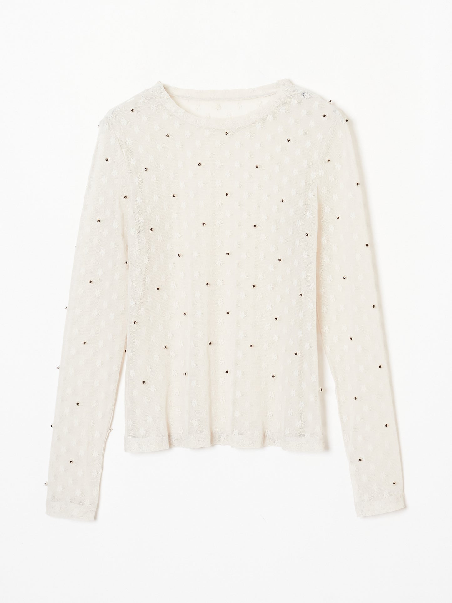 flower dots sheer tops【Delivery in  December 2023】