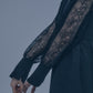black lace open back dress【Delivery in January 2024】