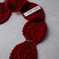 heart knit scarf RED【Delivery in March 2023】