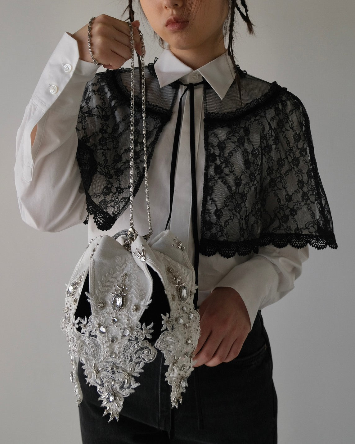 tanakadaisuke(タナカダイスケ)|バッグ| crystal bijou chain bag