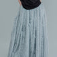 silver fringe skirt