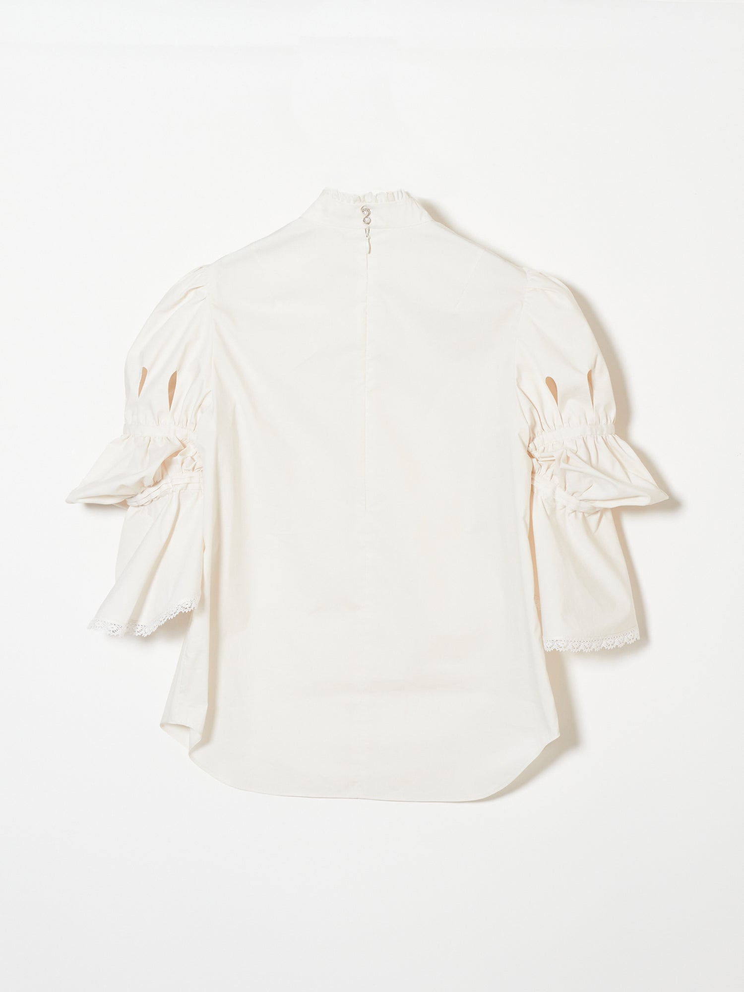 Puff sleeve blouse White