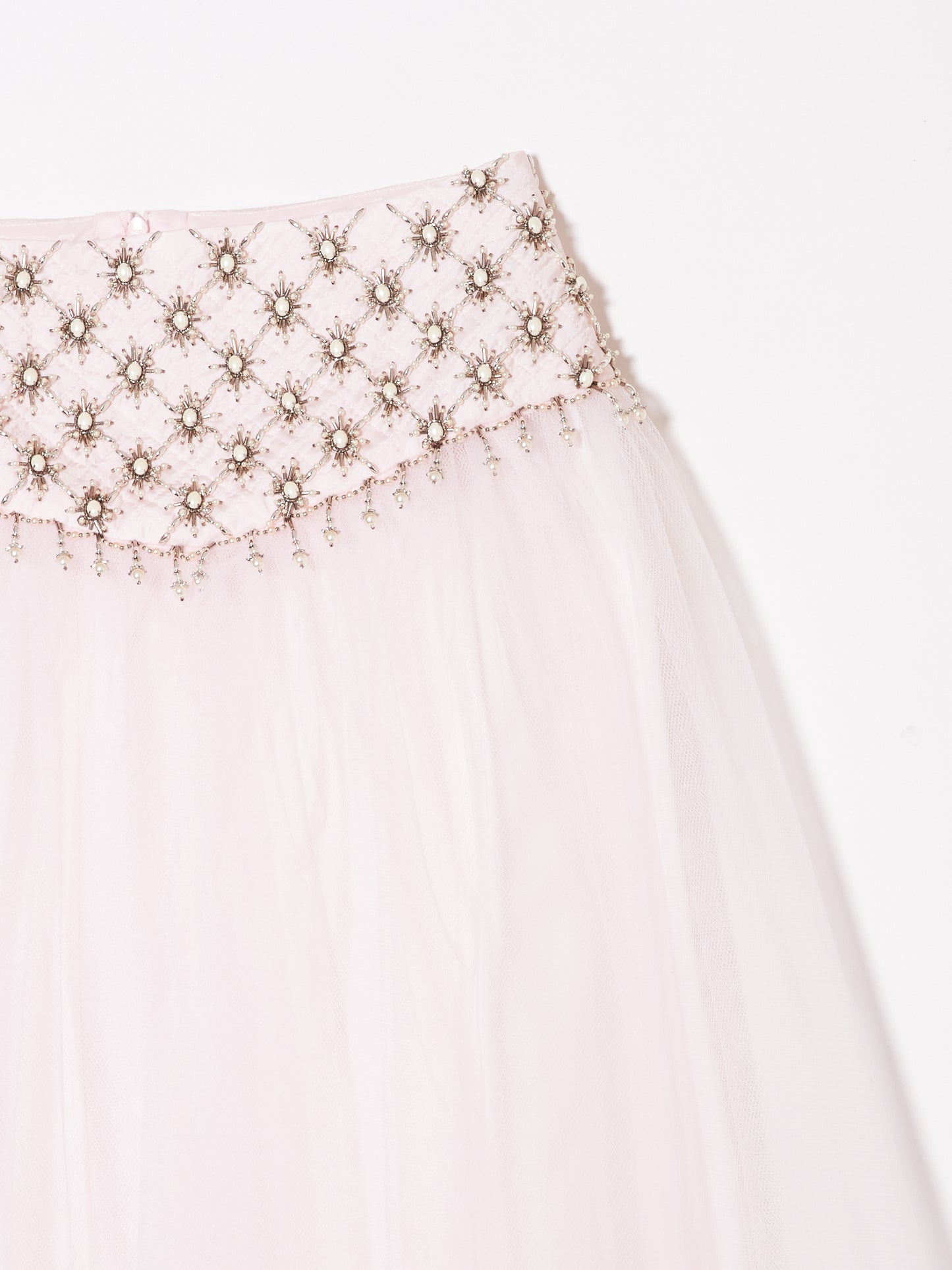 White pearl skirt Pink