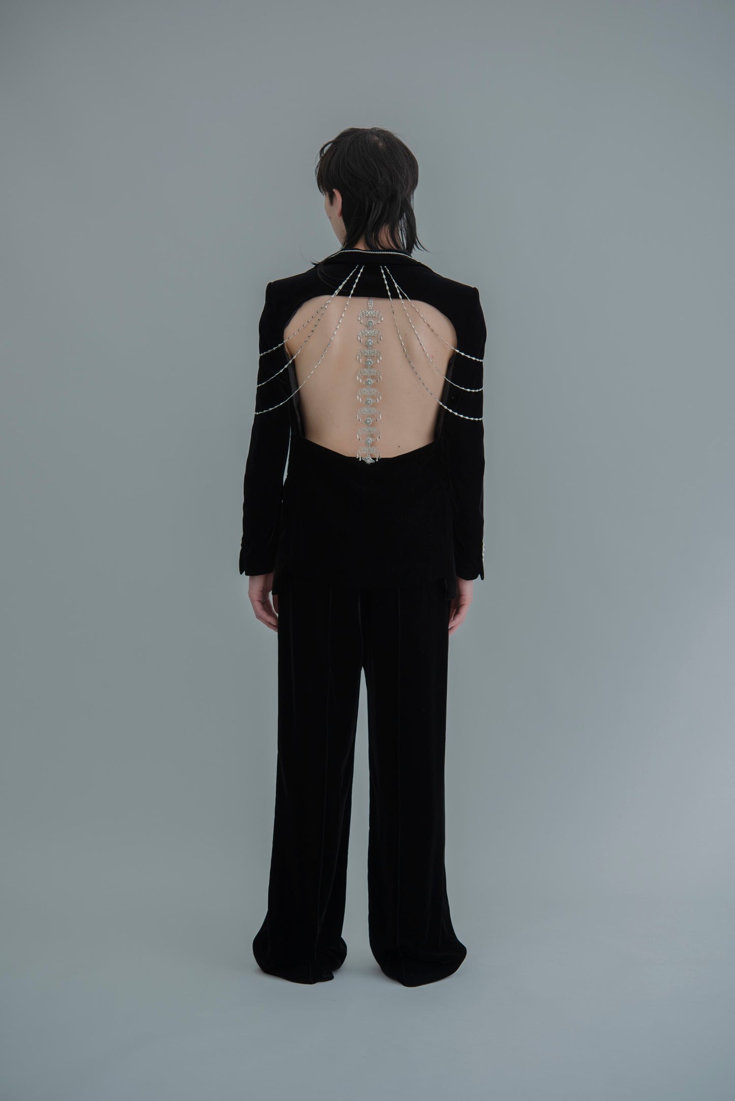 body piercing velvet jacket【Delivery in April 2023】