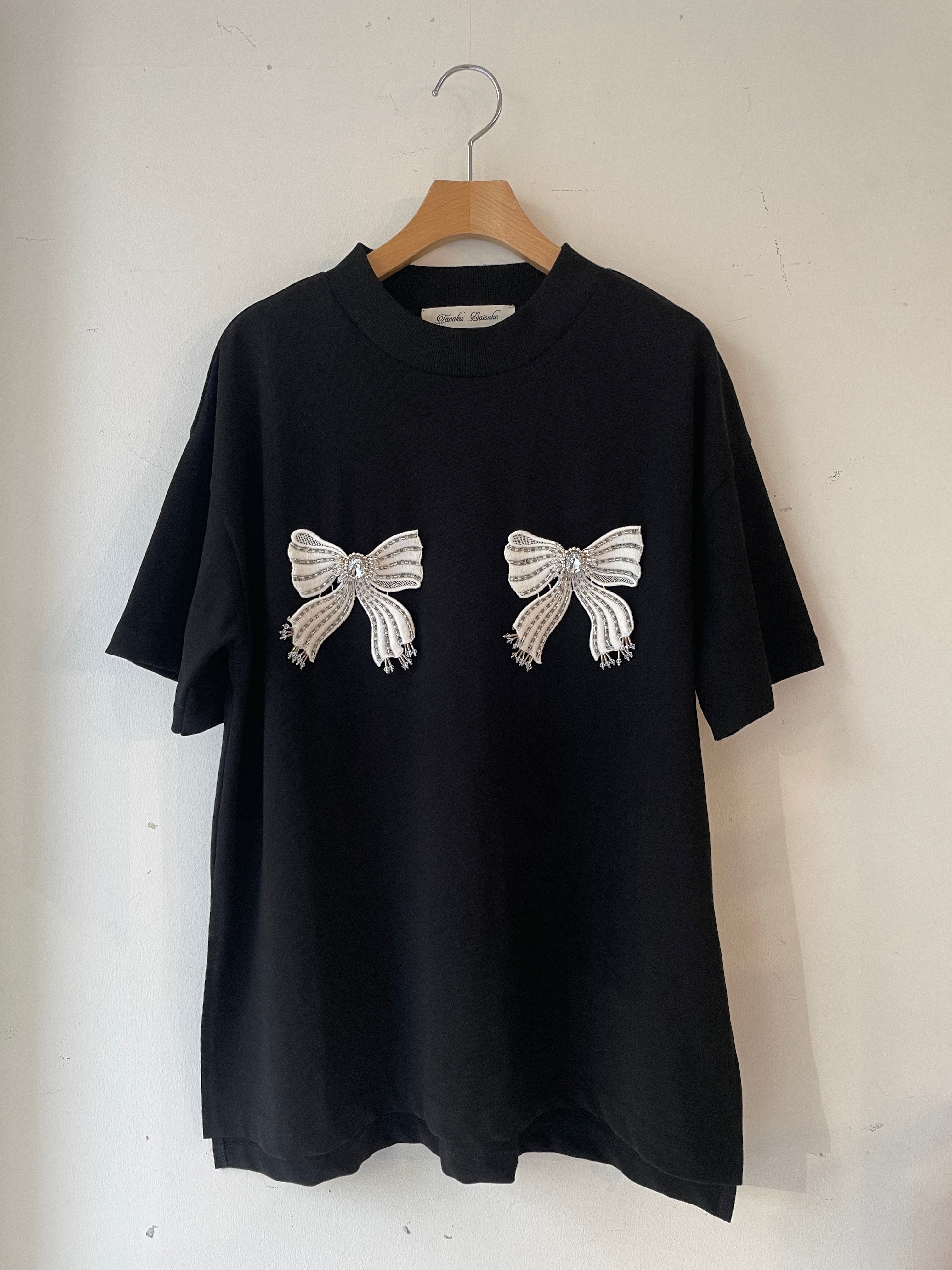 tanakadaisuke ribbon bijou T-shirt