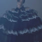white lace black tulle cloak【Delivery in October 2023】