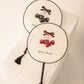 Black cherry cloth fan